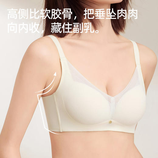 熳洁儿 小胸强聚拢文胸莫代尔无痕舒适聚拢收副乳时尚光面25251519 商品图5