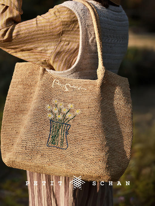 PETIT SCHAN小闪 BAG#008 summer in Southern France 南法之夏 拉菲草法式纯手工编织包 商品图6