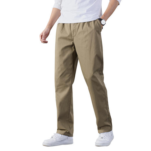 纯棉男士商务休闲通勤直筒透气长裤 商品图4