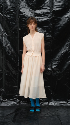 雾面蓬蓬针织半裙