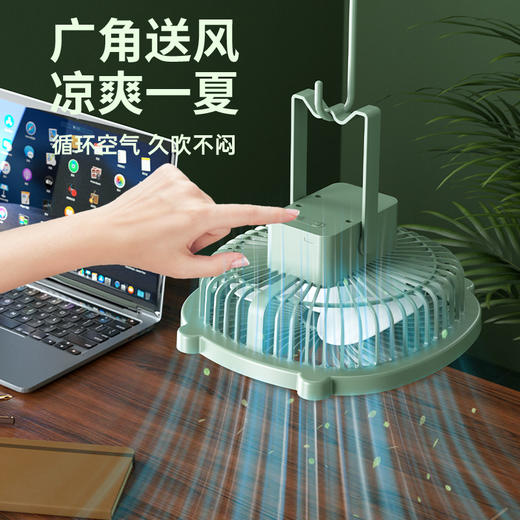 夏日新款【桌面风扇家用台灯补光小风扇】USB充电户外壁挂三合一电风扇  商品图1