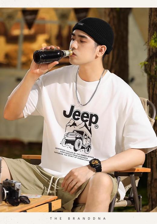 【YW】无忧购韩版简约字母印花230g纯棉百搭宽松休闲男士T恤（截单后3-5天发货) 商品图8