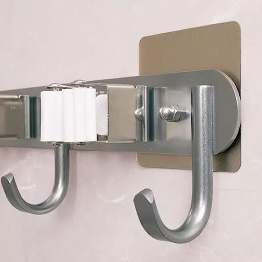 奇丽屋免打孔拖把挂钩卫生间收纳神器墙壁挂架扫把拖布夹不留痕 商品图2