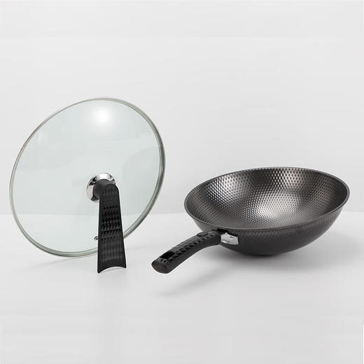 都市太太（DStt）都市太太空气悬浮炒锅锅身轻盈黑色燃气灶电磁炉通用_黑色_32cm 商品图1