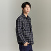 GXG男装 藏青格纹编织文艺小香风衬衫外套 热卖衬衫GEX10315403 商品缩略图2