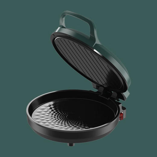 都市太太（DStt）_都市太太摩登厨房炙烤机电饼档家用双面加热烙饼锅自动断电加大加深煎饼机_松花绿 商品图3