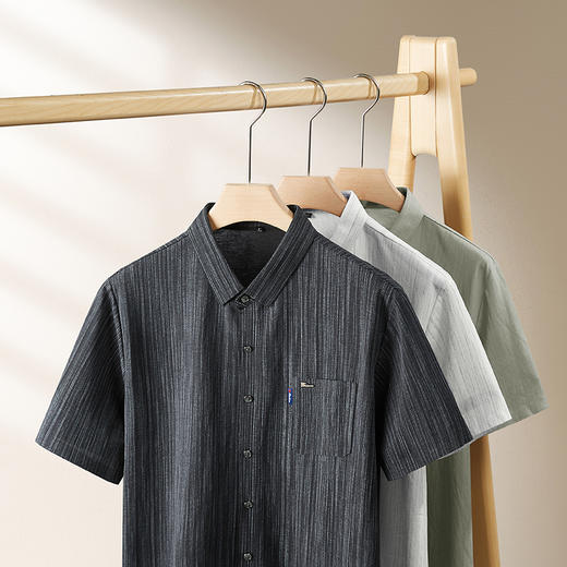 【棉质】【DPF】大依优型大码短袖衬衫夏季薄款半袖体恤男士加大码运动休闲半袖胖子 商品图1