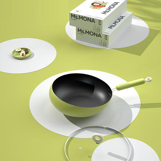 都市太太_小怡回飞翻炒锅_30cm不粘锅、燃气灶/电磁炉通用【K】 商品图3