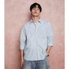GXG男装  蓝色条纹休闲宽松翻领七分袖衬衫男士上衣 
 夏季热卖 商品缩略图2