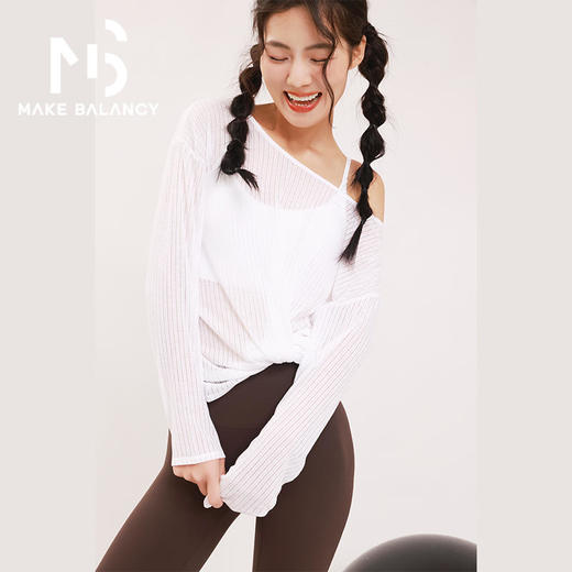 2025春夏Makebalancy/慕柏郦轻盈宽松透气休闲罩衫弹力修身遮肉清凉大圆领1967 商品图2