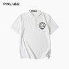 PINLI品立2025夏季新款男士短袖POLO衫植绒印花修身休闲百搭上衣BG252112027 商品缩略图4