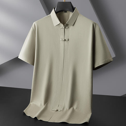 【DDP】大依优型大码短袖衬衫套头半袖衬衣加肥加大中国风夏装时尚休闲大码上衣男士 商品图3