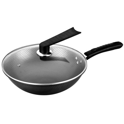 都市太太（DStt）都市太太空气悬浮炒锅锅身轻盈黑色燃气灶电磁炉通用_黑色_32cm 商品图4