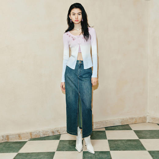 玉兰渐变针织内搭吊带两件套修身(货号:MC85SW005F9001) 商品图2