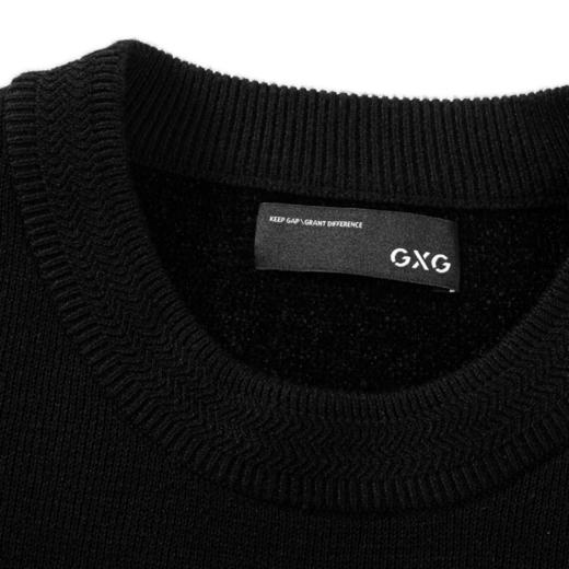 GXG男装 黑色微落肩圆领毛衫 冬季热卖毛衫GEX12028294 商品图2