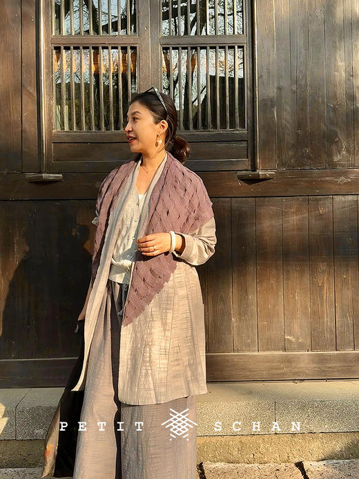 PETIT SCHAN小闪 CLO#769 needle's whispering 针语 羊绒桑蚕丝镂空针织开衫 商品图2