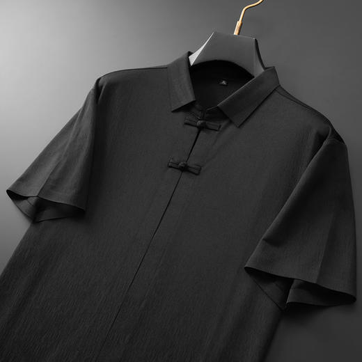 【DDP】大依优型大码短袖衬衫套头半袖衬衣加肥加大中国风夏装时尚休闲大码上衣男士 商品图2