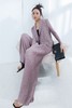ESTELLICA 气质紫色褶皱外套长裤套装 19983 商品缩略图1