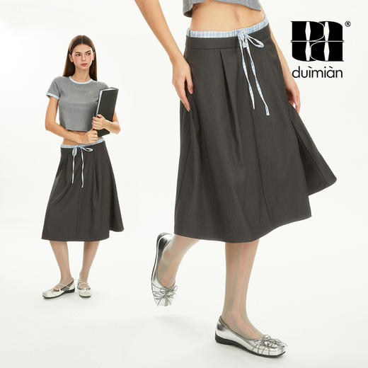 对面duimian-双腰头西装半身裙 商品图0