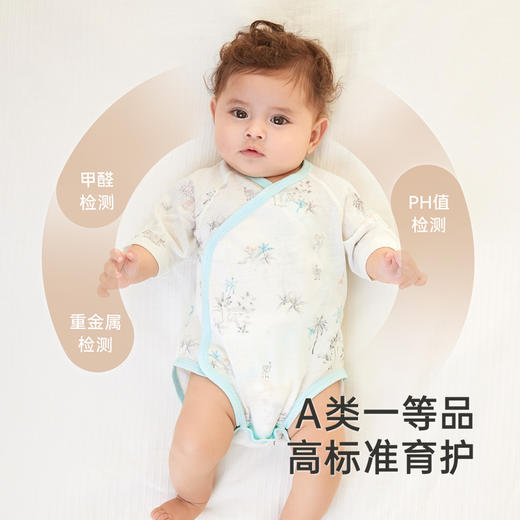 【商场同款】英氏婴儿衣服夏季透气新生儿连体衣2025新款轻薄爬服 商品图3