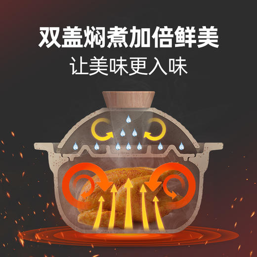 双盖砂锅煮顺时粥更香【无涂层天然釉料更安心】津巴布韦透锂长石陶瓷砂锅+盖碗 养生锅炖锅汤锅煎药罐 1.8L/2.6L/3.5L /4.3L 燃气灶 电陶炉通用  D 商品图2