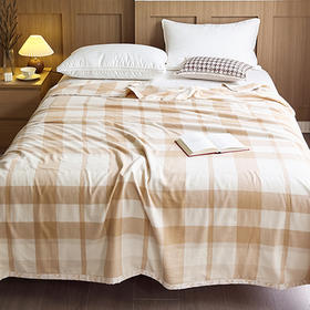 自然元素六层纱布毯（棕色）