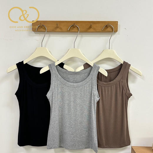 （合作款）（两件起购，单拍不发）C&C升级款女士螺纹棉打底背心10色可选 商品图6