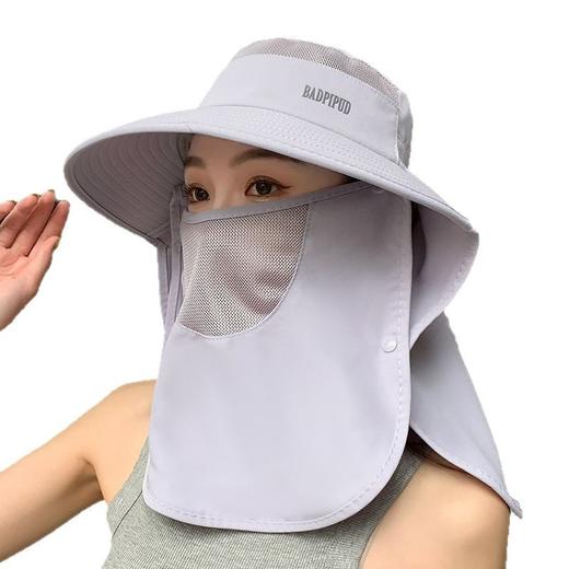 雀说新款多功能面罩遮脸防晒帽女户外大沿太阳帽AL3489 商品图4