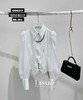 G09027#相拼纱袖衬衣 商品缩略图0