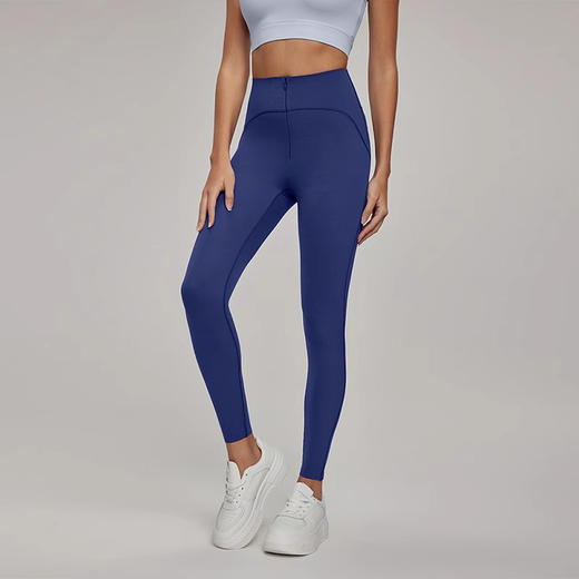 【限时秒】YOGACODE【火树银花系列】7A抗菌瑜伽裤女高腰提臀无痕排扣收腰显瘦健身裤DWP115109 商品图1