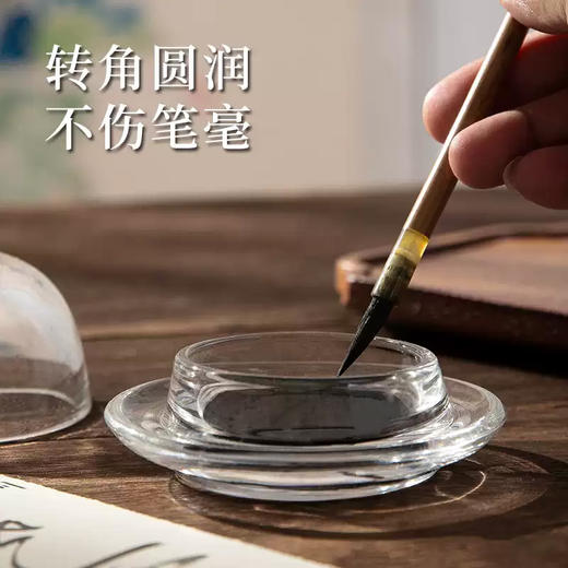 【庆学堂】透明如意鸭墨盒 印泥盒 带盖 玻璃材质 商品图3