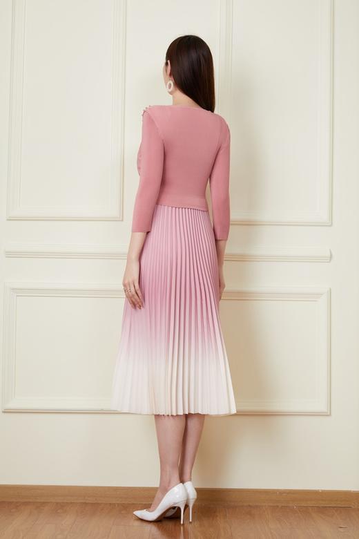 Le Malene 浪漫粉色渐变百褶连衣裙 19940 商品图5