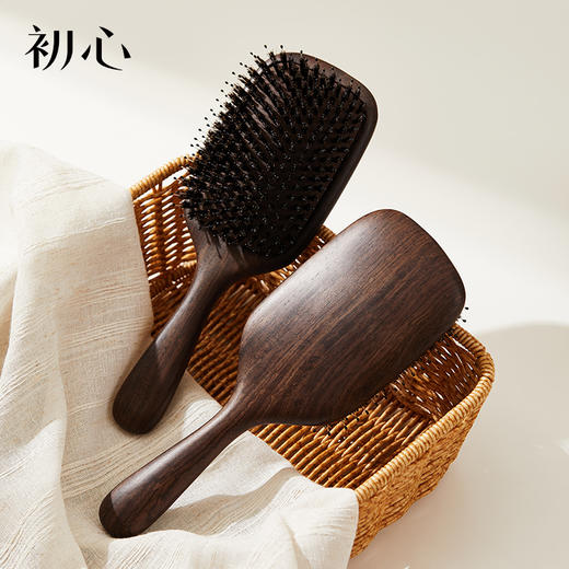 初心| 黑檀猪鬃气囊按摩梳 商品图0