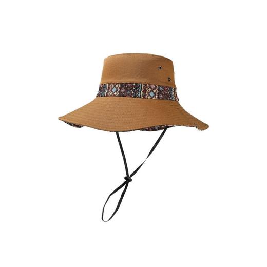 雀说设计师款国潮风彩色提花大沿渔夫帽跨境欧美夏季大头适合防晒帽AL3346 商品图8