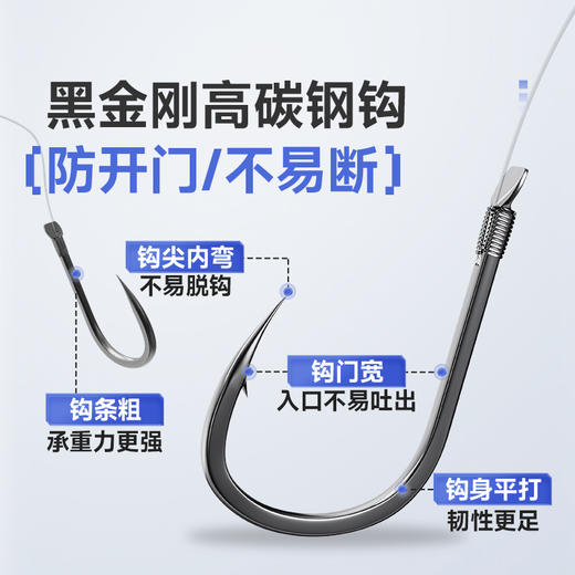 汉鼎伊势尼成品子线双钩野钓鱼钩湖库鲢鳙专用大物子线双钩精绑钩 商品图3