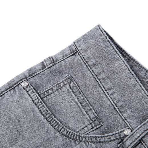 GXG男装 灰色修身牛仔裤微弹休闲长裤 24年夏牛仔裤爆款休闲裤G24X052010 商品图4