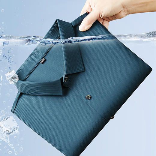 【冰丝弹力】【DWN】大依优型大码男装短袖衬衫加肥加大半袖衬衣宽松休闲弹力打底夏季胖子男士上衣 商品图1