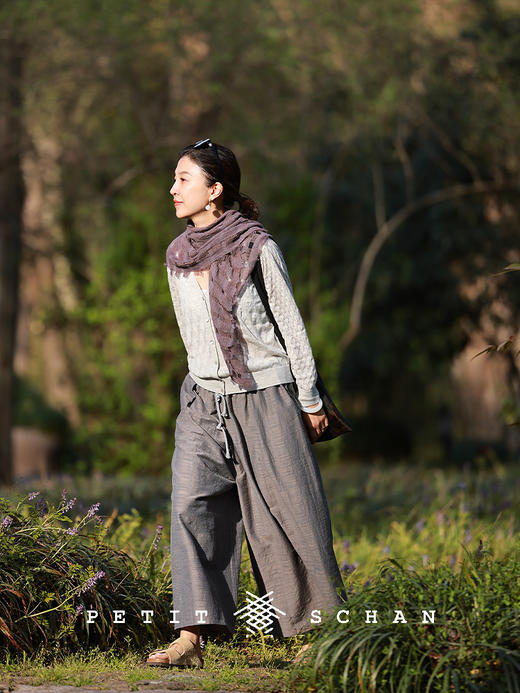 PETIT SCHAN小闪 CLO#769 needle's whispering 针语 羊绒桑蚕丝镂空针织开衫 商品图0