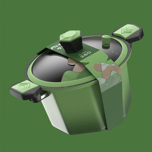 都市太太（DStt）都市太太DSTT江山云起八角多功能微压锅汤锅炖锅焖煮绿色_草绿色 商品图3