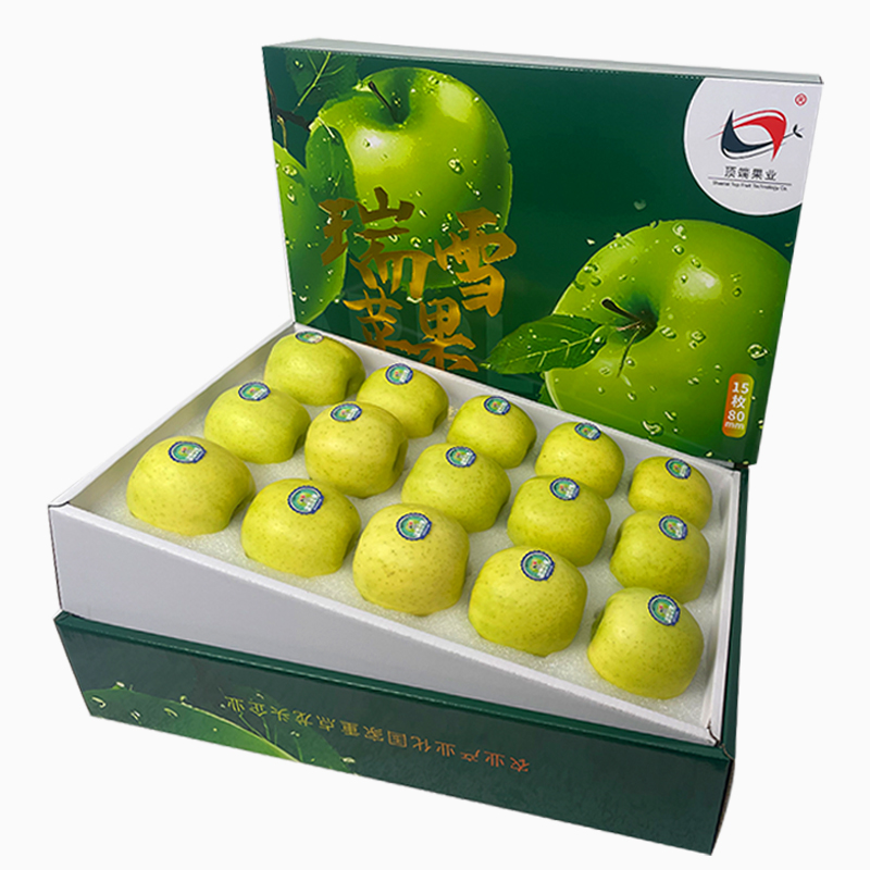 【瑞雪苹果】新鲜陕西洛川苹果新品种瑞雪苹果水果15枚80mm中大果精美礼品袋
