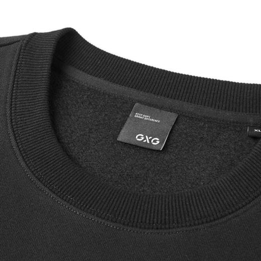 GXG男装 黑色字母印绣圆领卫衣 冬季热卖时尚卫衣GEX13127054 商品图2