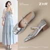 ZHR浅口单鞋女2025新款法式玛丽珍鞋耐磨通勤一字扣方头单鞋粗跟 商品缩略图0