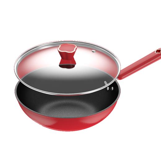 都市太太（DStt）都市太太花样年华三件套煎锅炒锅炖锅红色燃气灶电磁炉通用_红色 商品图2