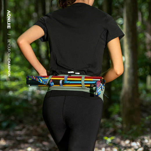 奥尼捷新款运动腰包跑步腰包整圈可收纳腰带越野跑大容量跑步腰包W8116 商品图1