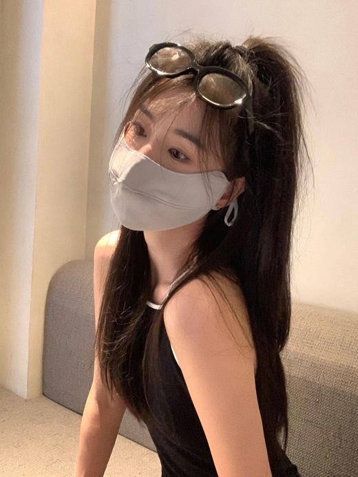 官网239！蕉*同款遮脸360护眼角3D立体防晒透气面罩 轻薄可调节耳带冰感口罩 商品图3