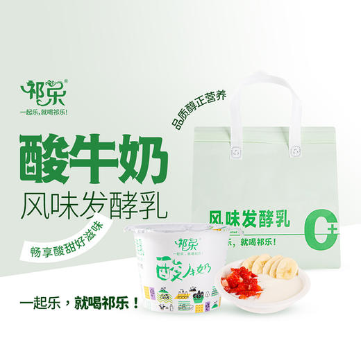 【分仓直发包邮】祁乐酸牛奶（风味发酵乳）10杯（150g/杯） 商品图0