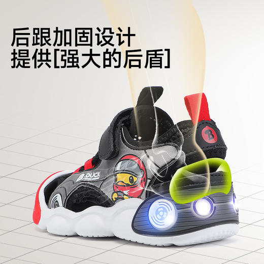B.Duck小黄鸭童鞋男童凉鞋年夏季软底防滑卡通宝宝凉鞋24-30 B2686866 商品图4