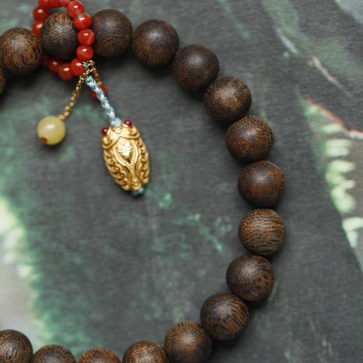 【青山特惠】8mm 23颗 绿棋楠【思芬】沉香手串 c48 商品图3