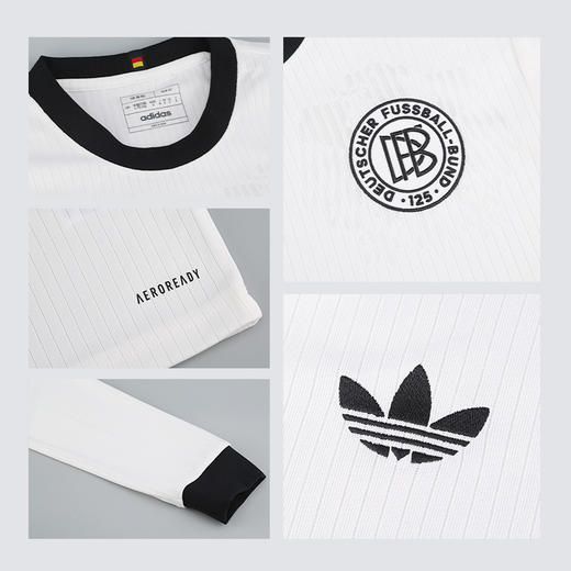 小李子阿迪达斯德国队125周年纪念款球迷版长袖球衣成人男JY0217 商品图3