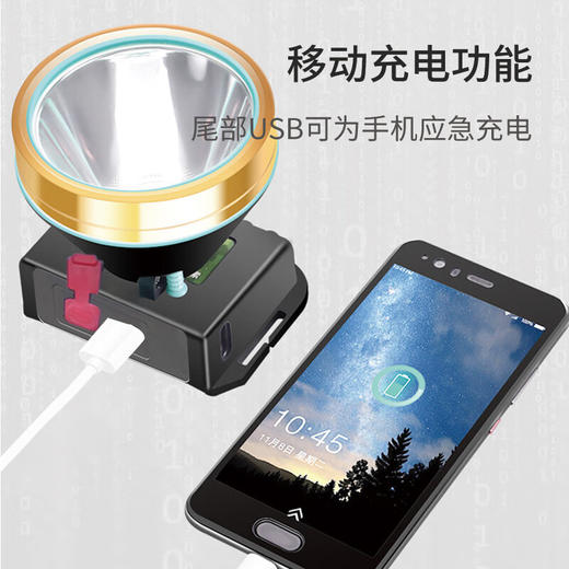 美穗吉家 户外强光探照头灯 充电款 商品图3
